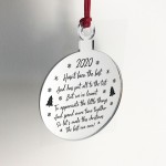 Engraved Christmas Tree Decoration Lockdown Poem Quarantine