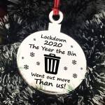 Funny Lockdown Gift Christmas Tree Decoration Quarantine Sign