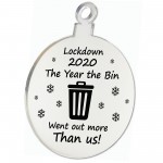 Funny Lockdown Gift Christmas Tree Decoration Quarantine Sign