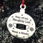 Funny Christmas Tree Decoration WEAR A MASK Lockdown Gift