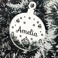 Christmas Tree Decoration Personalised New Baby Gift Engraved