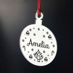 Christmas Tree Decoration Personalised New Baby Gift Engraved
