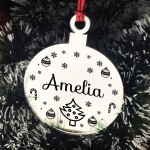 Christmas Tree Decoration Personalised New Baby Gift Engraved