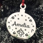 Christmas Tree Decoration Personalised New Baby Gift Engraved