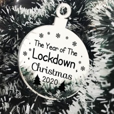 Lockdown Gift Christmas Tree Decoration Engraved Bauble Gift