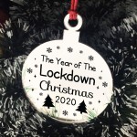 Lockdown Gift Christmas Tree Decoration Engraved Bauble Gift