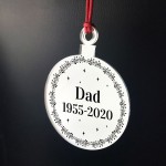 Dad Memorial Gift Engraved Hanging Bauble Personalised Gift