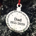 Dad Memorial Gift Engraved Hanging Bauble Personalised Gift