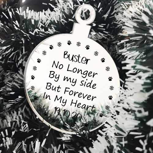 Personalised Dog Cat Memorial Gift Christmas Decoration Engraved