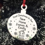 Personalised First 1st Christmas In Our New Home Engraved Bauble