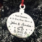 First Christmas In Our New Home Engraved Bauble Personalised