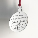 First Christmas In Our New Home Engraved Bauble Personalised