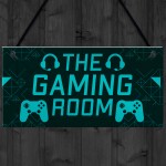 Gaming Room Sign Novelty Gamer Gift Bedroom Man Cave Sign