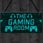 Gaming Room Sign Novelty Gamer Gift Bedroom Man Cave Sign