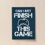 Blue Gaming Print Poster Playstation Inspired Boys Bedroom Sign