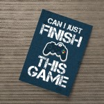 Blue Gaming Print Poster Playstation Inspired Boys Bedroom Sign