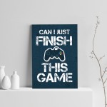 Blue Gaming Print Poster Playstation Inspired Boys Bedroom Sign