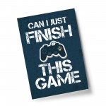Blue Gaming Print Poster Playstation Inspired Boys Bedroom Sign