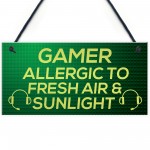 Funny Gamer Gift Gaming Sign For Bedroom Man Cave Son Xmas