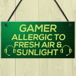 Funny Gamer Gift Gaming Sign For Bedroom Man Cave Son Xmas