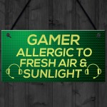 Funny Gamer Gift Gaming Sign For Bedroom Man Cave Son Xmas