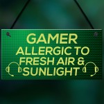 Funny Gamer Gift Gaming Sign For Bedroom Man Cave Son Xmas