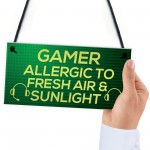 Funny Gamer Gift Gaming Sign For Bedroom Man Cave Son Xmas