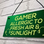 Funny Gamer Gift Gaming Sign For Bedroom Man Cave Son Xmas