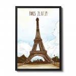 Paris Eiffel Tower A4 Framed Print Travel Gift Personalised Gift