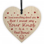 Funny Anniversary Relationship Gifts Wood Heart Christmas Gift