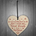 Funny Anniversary Relationship Gifts Wood Heart Christmas Gift