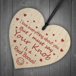 Funny Anniversary Relationship Gifts Wood Heart Christmas Gift