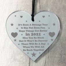 Lockdown Gift Miss You Gift Christmas Engraved Heart Family Gift