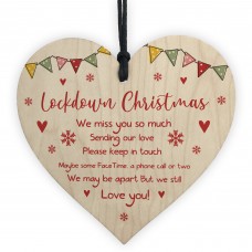Lockdown Christmas Gift For Friend Family Wood Heart Tree Decor
