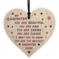 Novelty Daughter Gifts Wooden Heart Gift For Birthday Christmas 