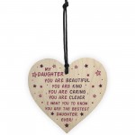Novelty Daughter Gifts Wooden Heart Gift For Birthday Christmas 