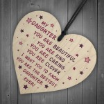 Novelty Daughter Gifts Wooden Heart Gift For Birthday Christmas 