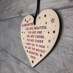 Novelty Daughter Gifts Wooden Heart Gift For Birthday Christmas 