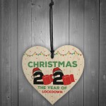 Lockdown Gift Christmas 2020 Wood Heart Christmas Tree Decor