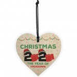 Lockdown Gift Christmas 2020 Wood Heart Christmas Tree Decor