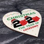 Lockdown Gift Christmas 2020 Wood Heart Christmas Tree Decor