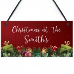 Personalised Christmas Plaque Christmas Decoration Family Gift