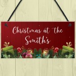 Personalised Christmas Plaque Christmas Decoration Family Gift