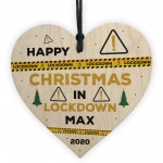 Personalised Christmas Gift Lockdown Keepsake Wood Heart