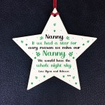 Nanna Christmas Birthday Gift Personalised Wooden Star Sign