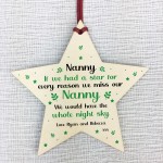 Nanna Christmas Birthday Gift Personalised Wooden Star Sign