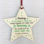 Nanna Christmas Birthday Gift Personalised Wooden Star Sign