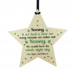 Nanna Christmas Birthday Gift Personalised Wooden Star Sign