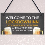 Lockdown Inn Funny Home Bar Sign Man Cave Garage Door Sign