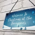 Welcome Christmas Sign PERSONALISED Christmas Decoration Gift